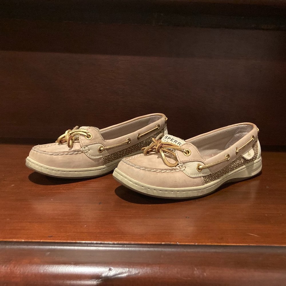 Sperry Tan Slip-on Boat Shoe